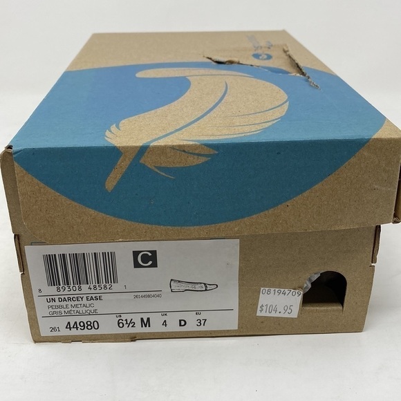 Clarks Un Darcey Ease Pebble Leather Ballet Flats - Picture 8 of 9